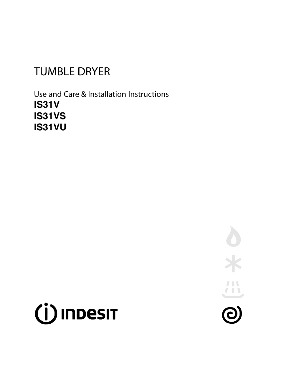 Indesit IS31VU User Manual | 16 pages