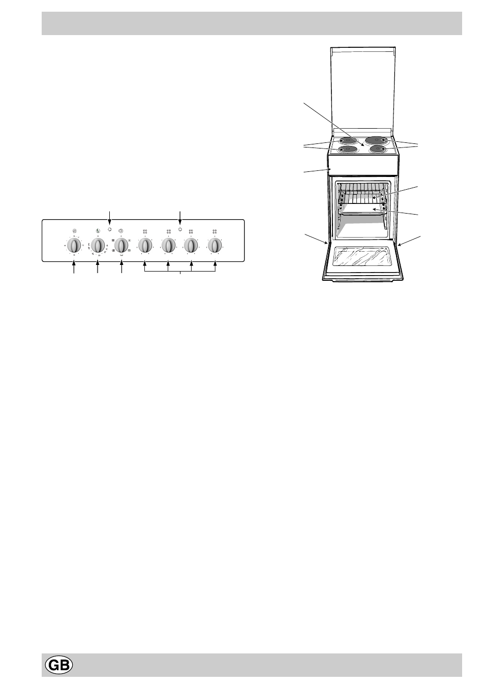 The cooker with electric oven and electric hob | Indesit K 301 E.C/G User Manual | Page 6 / 12