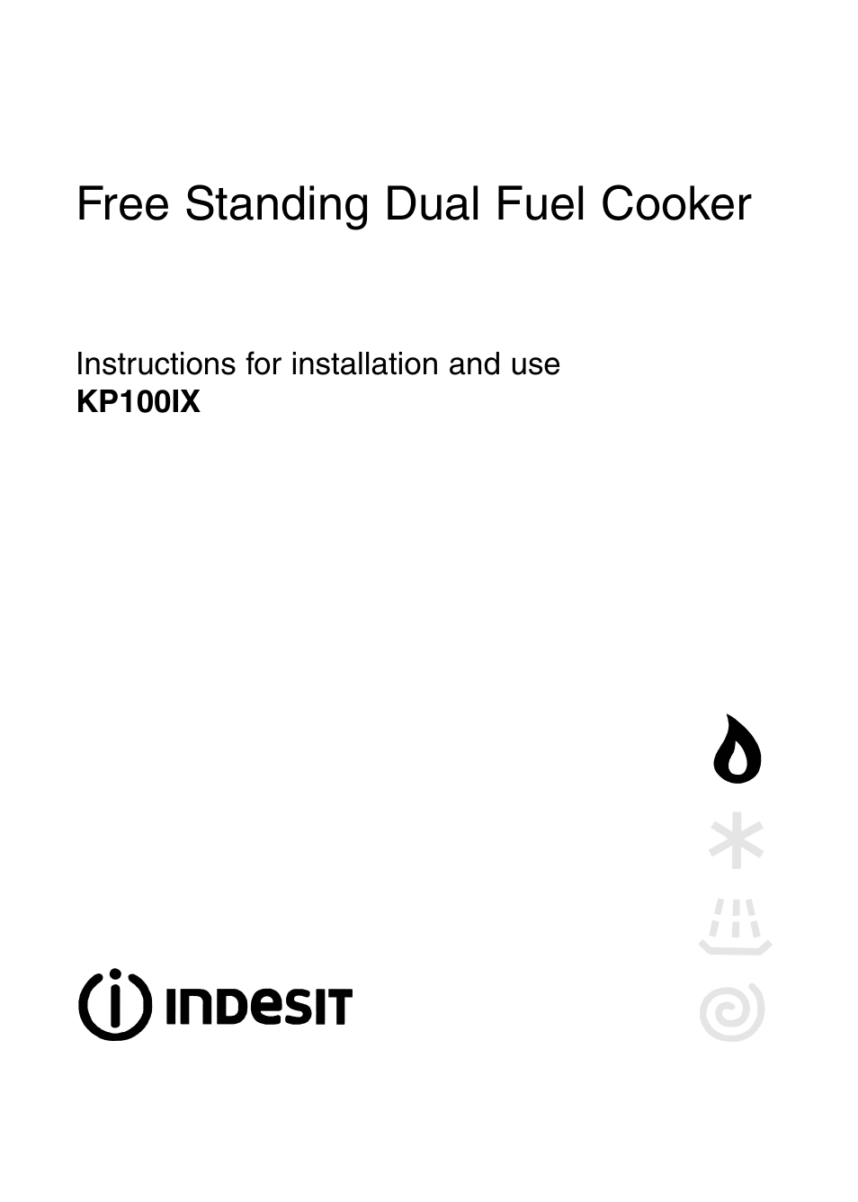 Indesit KP100IX User Manual | 24 pages