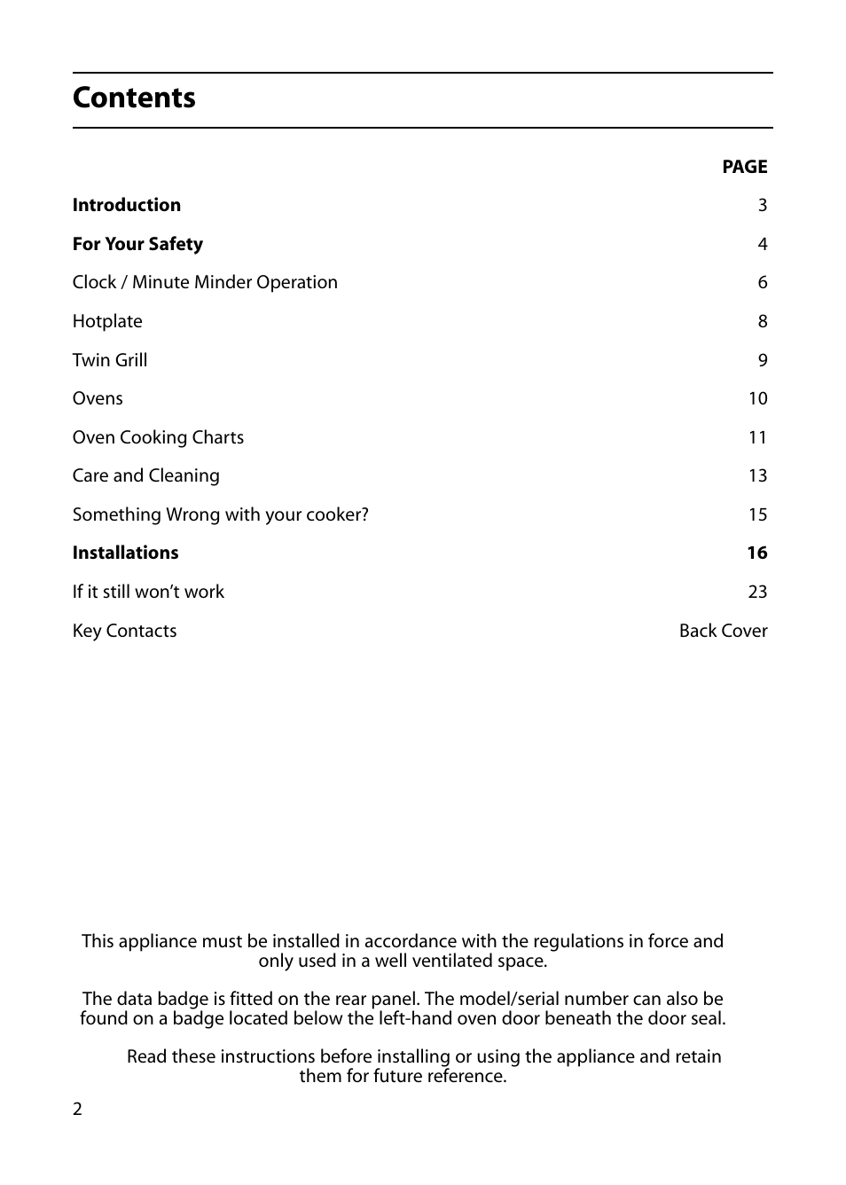 Indesit KP100IX User Manual | Page 2 / 24