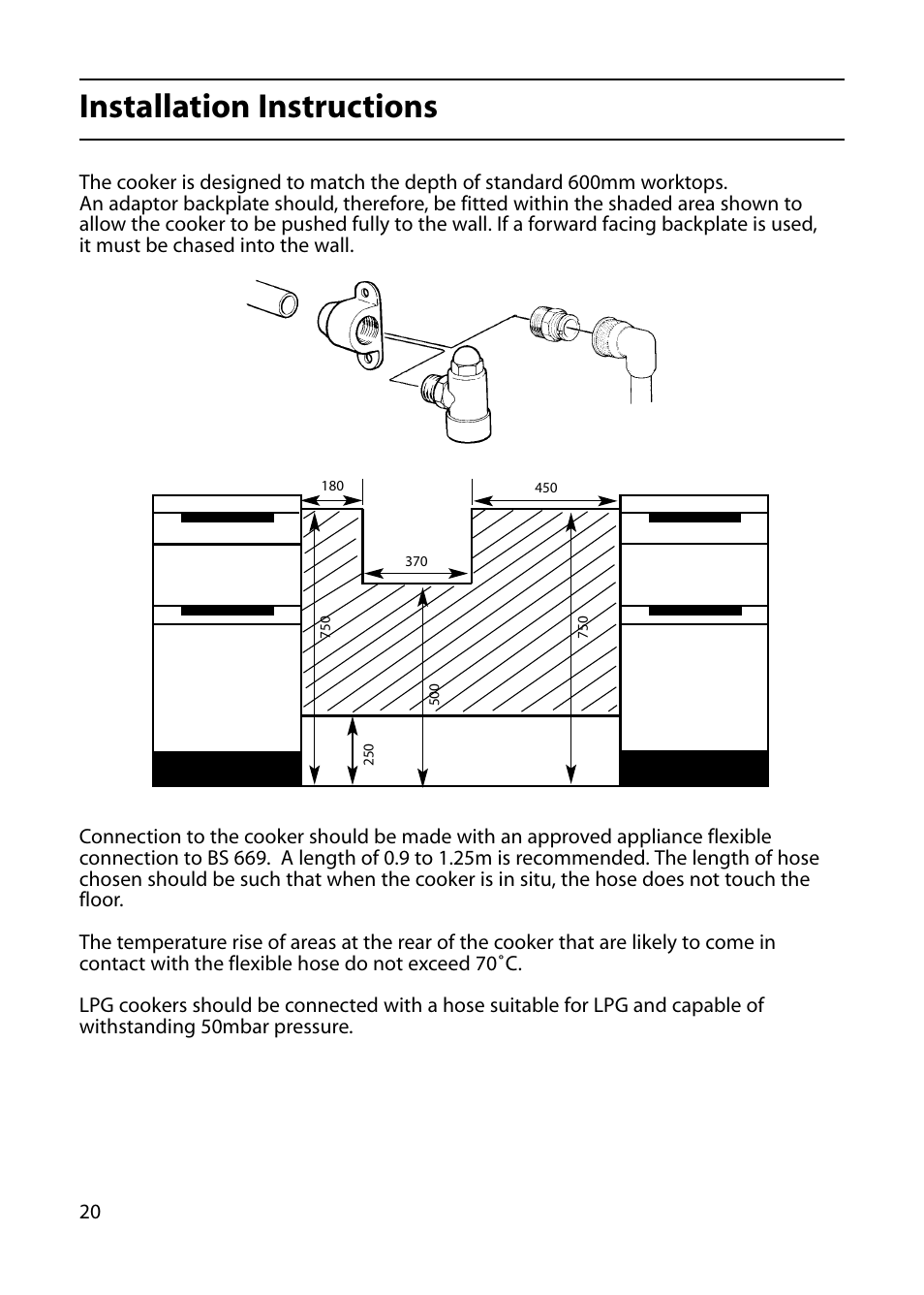 Installation instructions | Indesit KP100IX User Manual | Page 20 / 24