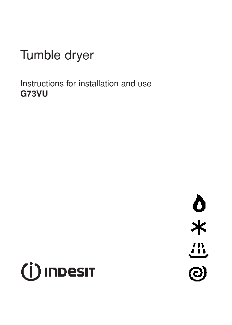 Indesit G73VU User Manual | 20 pages