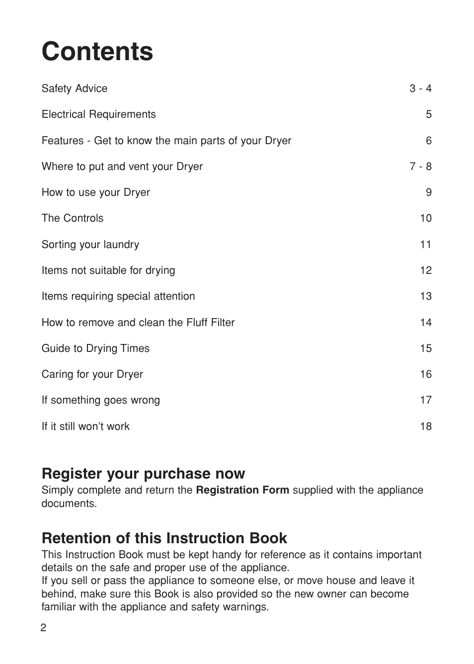 Indesit G73VU User Manual | Page 2 / 20