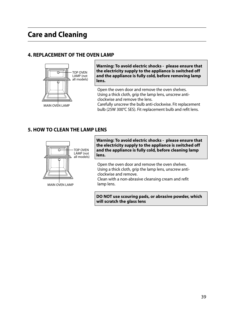 Care and cleaning | Indesit FIDM20 Mk2 User Manual | Page 39 / 48