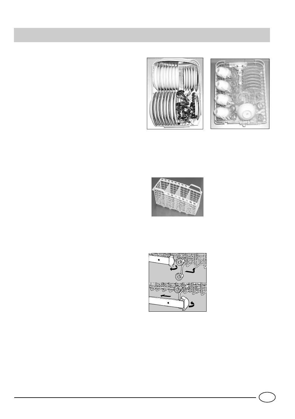 Loading the dishwasher | Indesit DG 6145 User Manual | Page 7 / 16