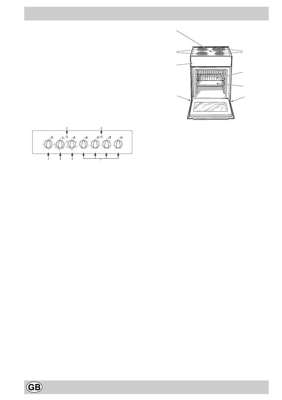 The cooker with electric oven and electric hob | Indesit K3E11/G User Manual | Page 6 / 12