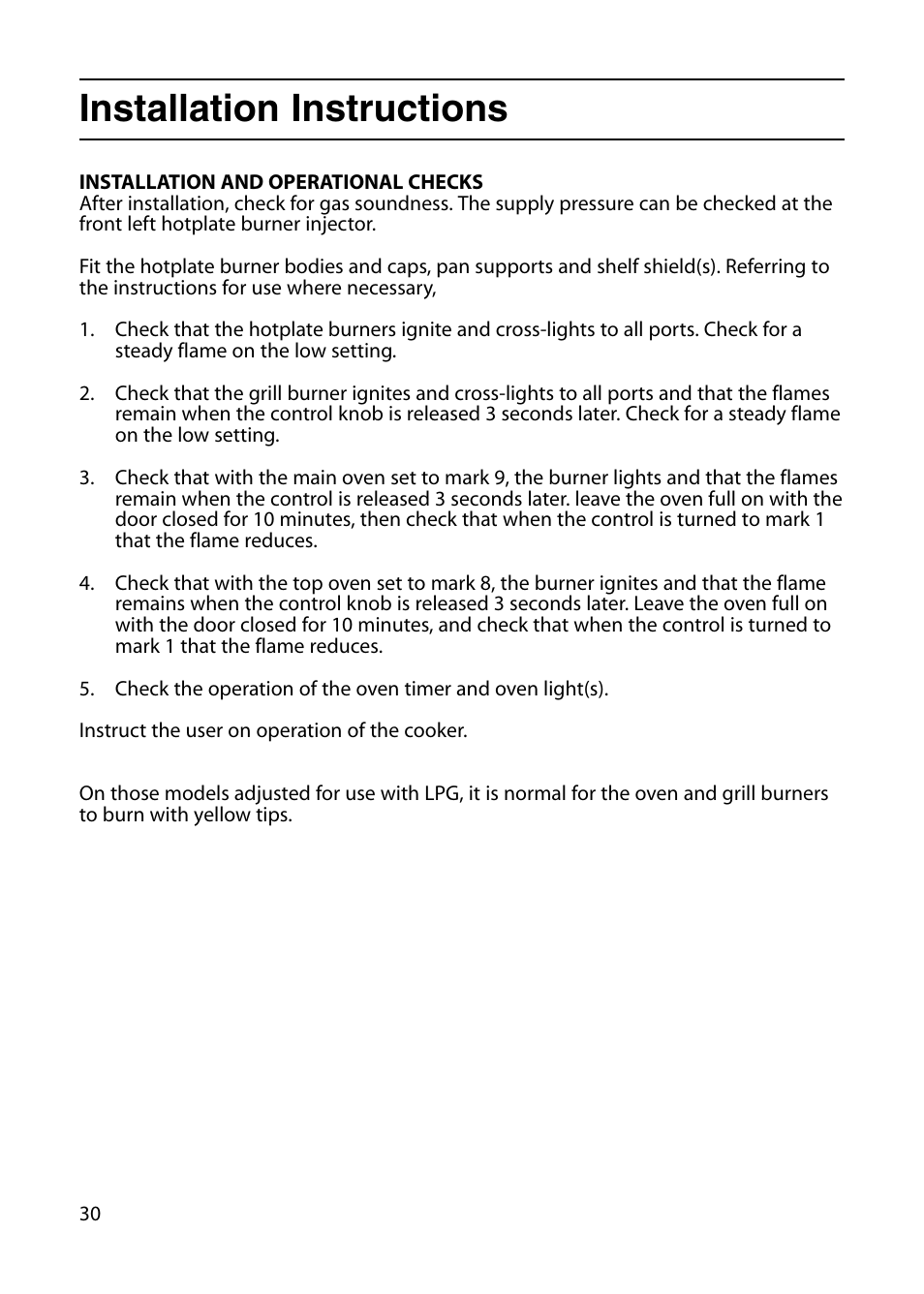 Installation instructions | Indesit KD6G25W User Manual | Page 30 / 32