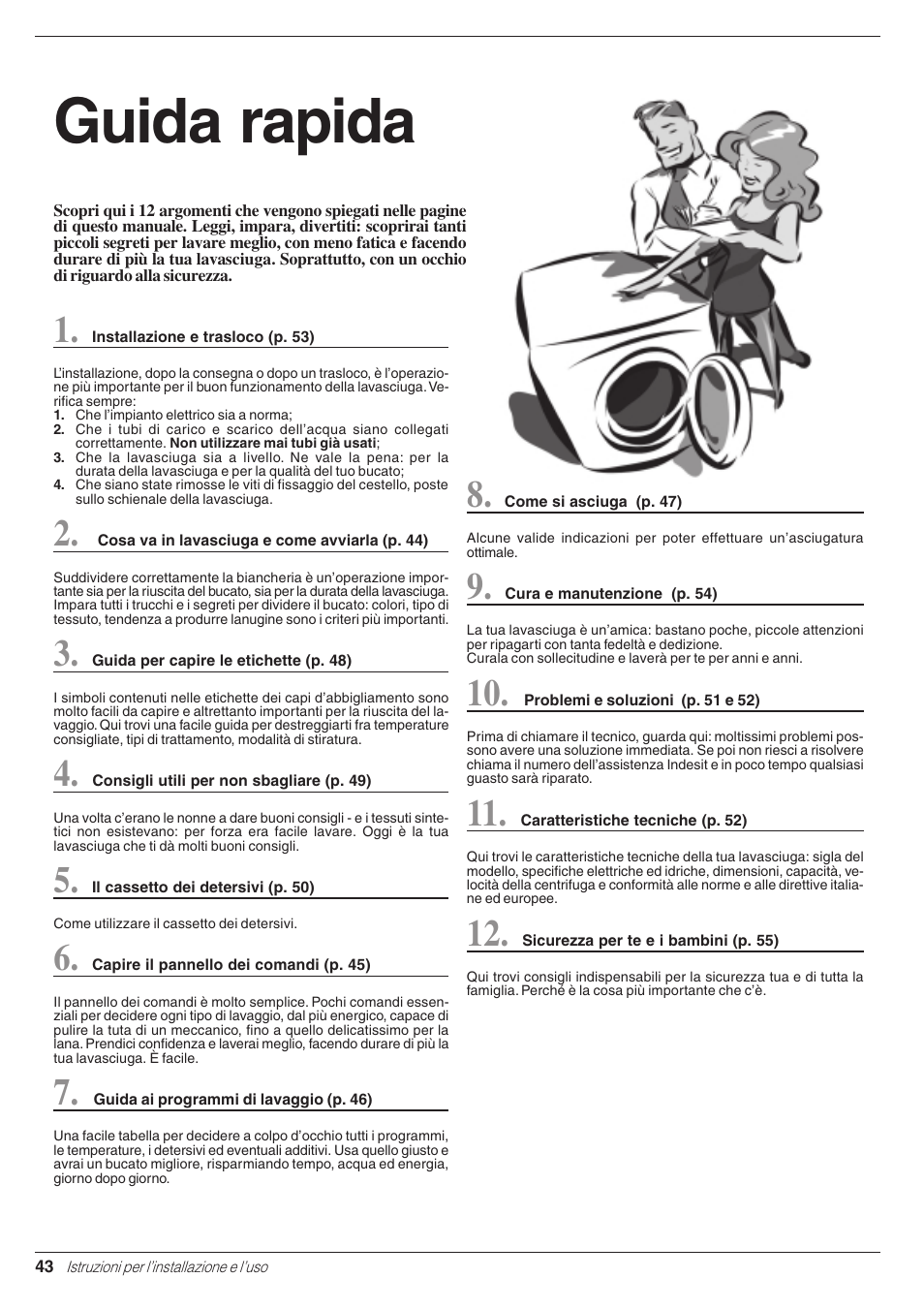 Guida rapida | Indesit WD 125 T User Manual | Page 46 / 60