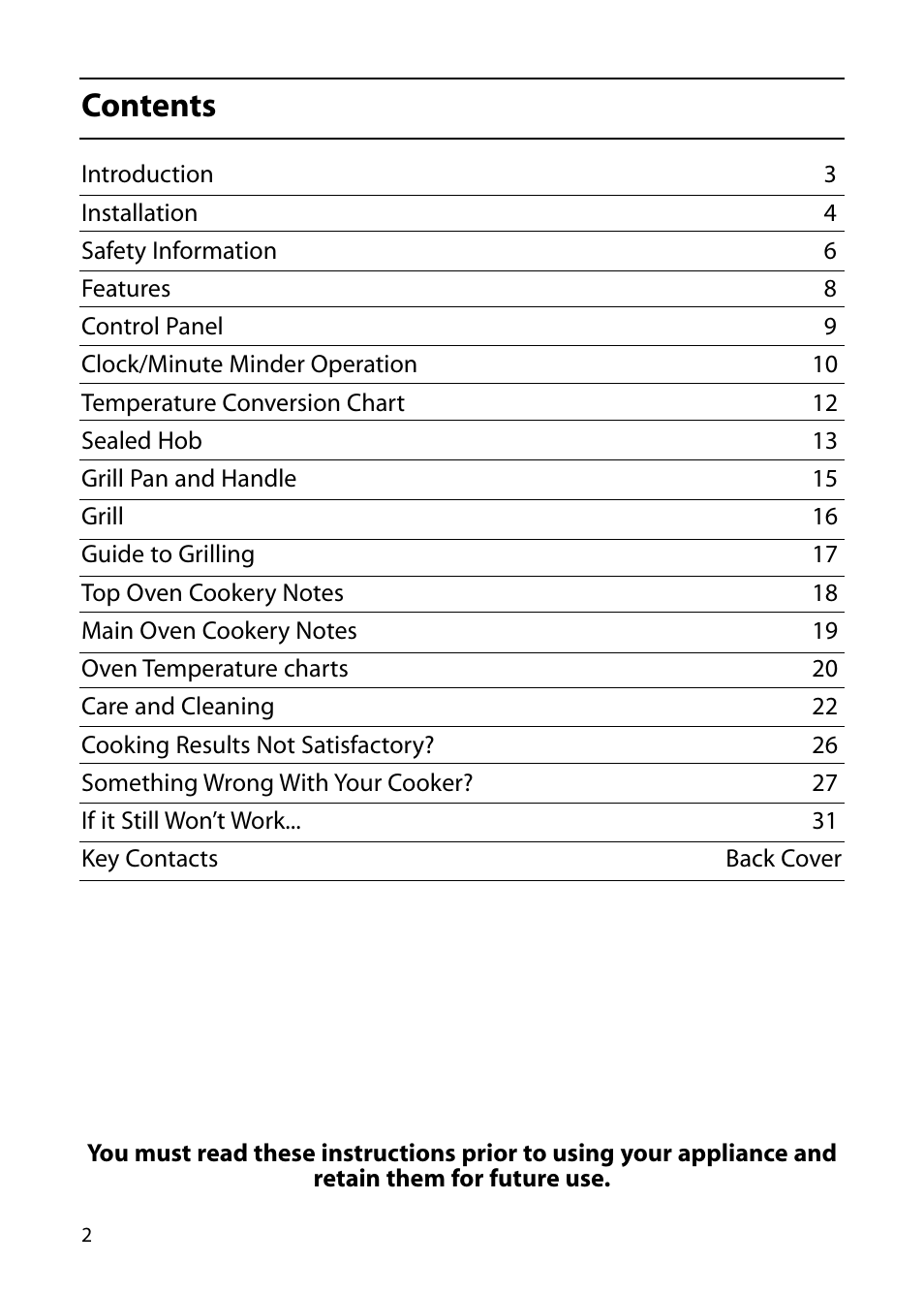 Indesit KD6E35W User Manual | Page 2 / 32
