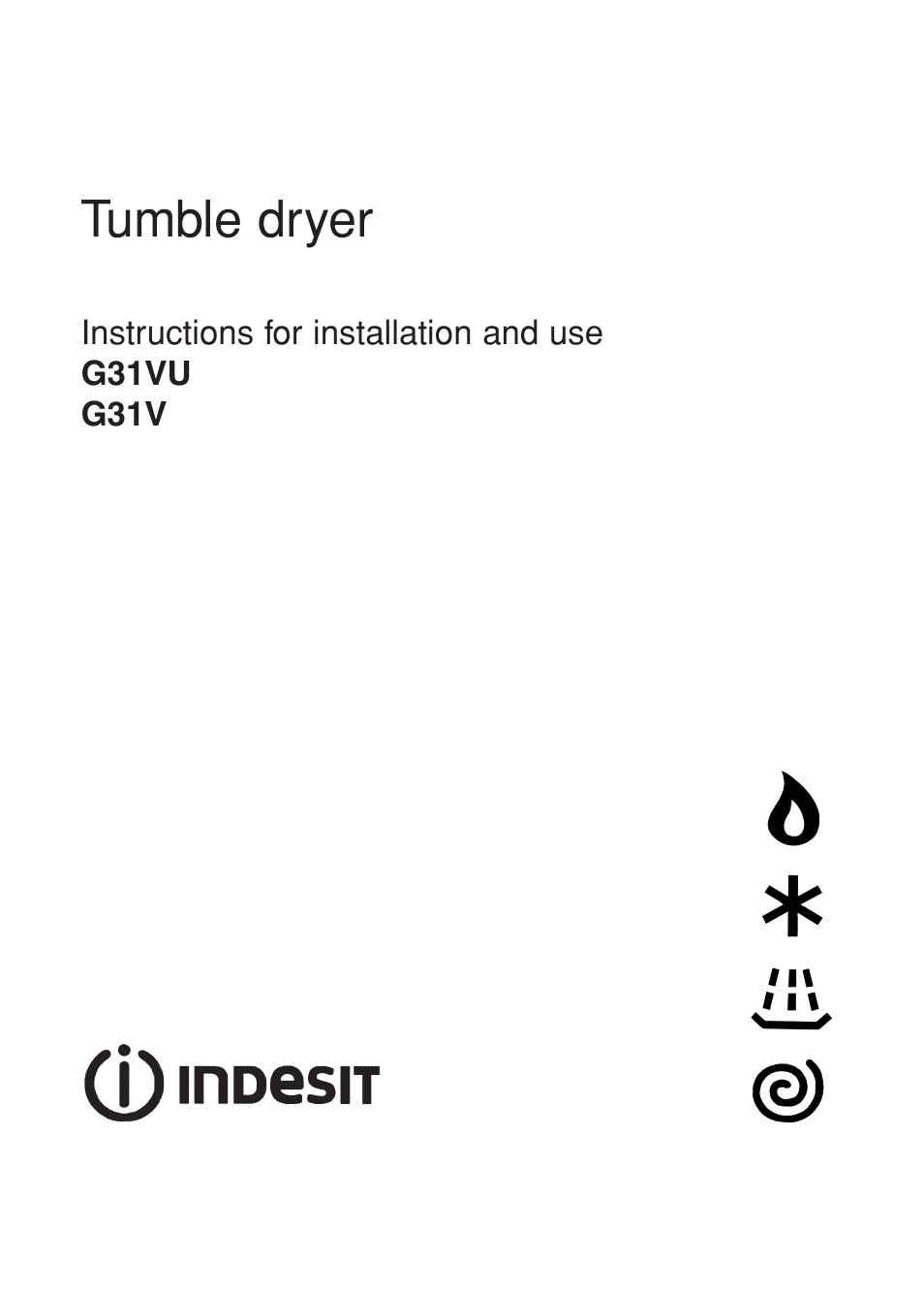 Indesit G31VU User Manual | 16 pages