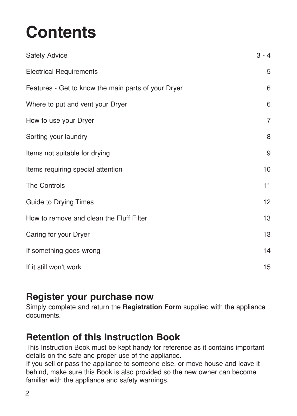 Indesit G31VU User Manual | Page 2 / 16