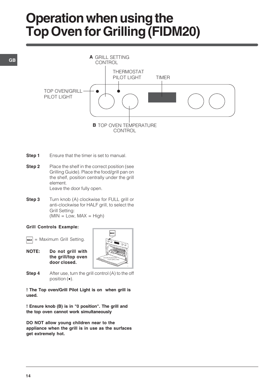 Indesit Electric built-in double oven FID20WH User Manual | Page 14 / 40