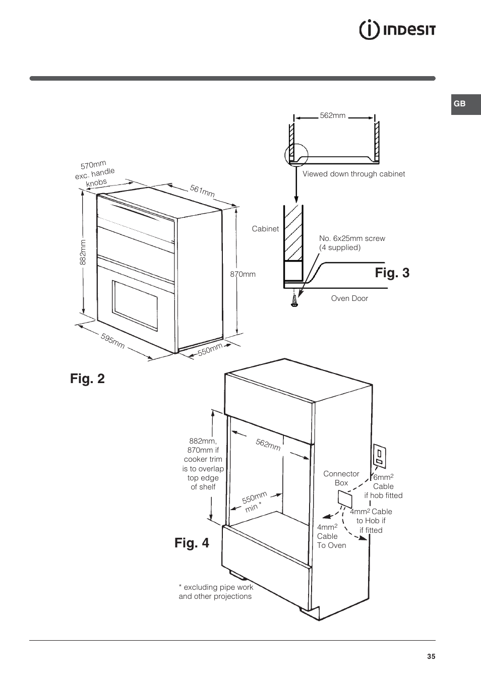 Fig. 4 fig. 2, Fig. 3 | Indesit Electric built-in double oven FID20WH User Manual | Page 35 / 40