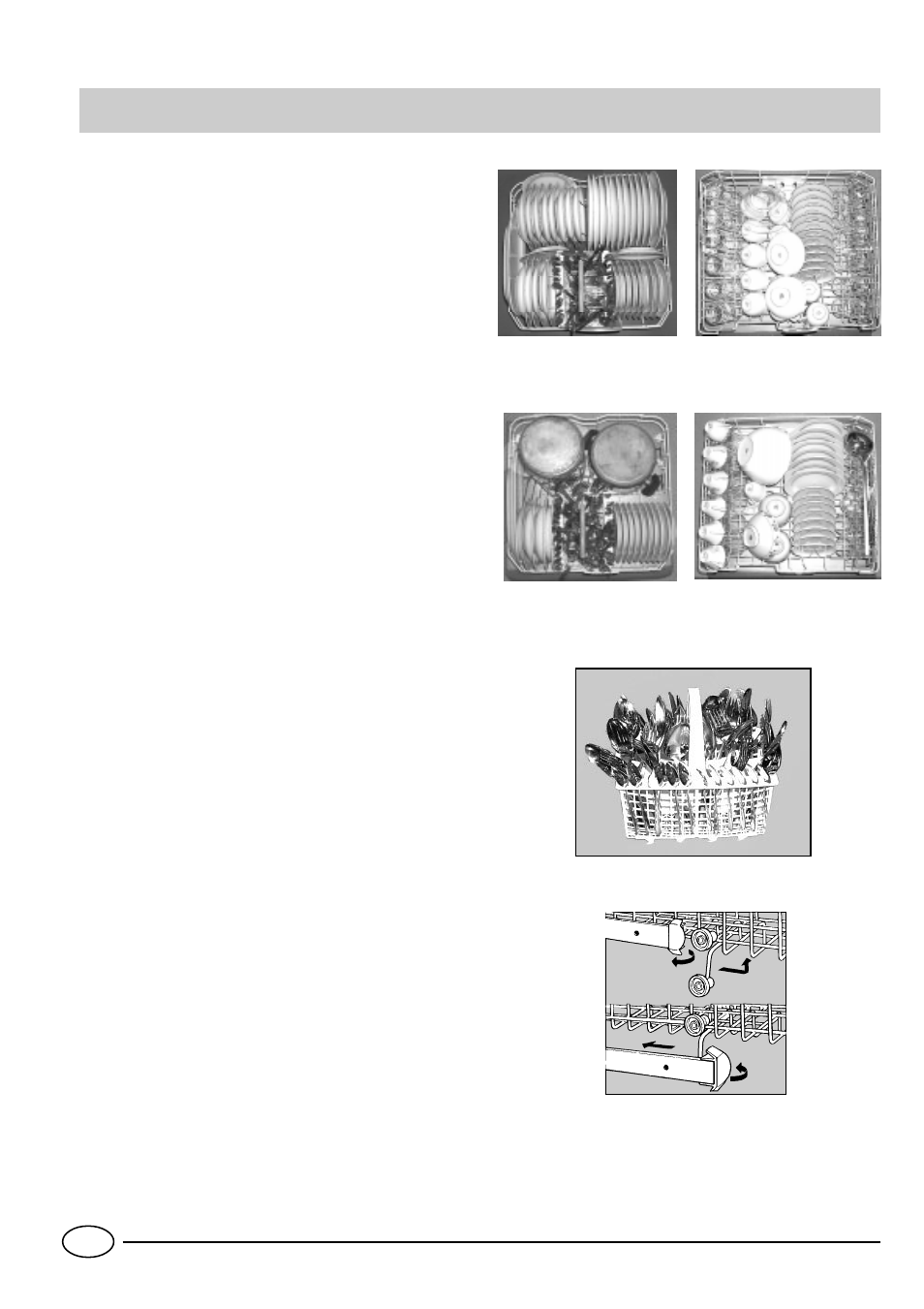 Loading the dishwasher | Indesit DV 62 User Manual | Page 6 / 16