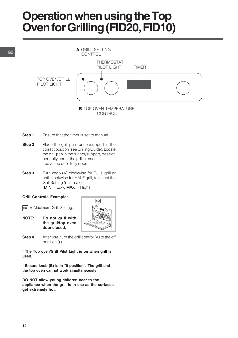 Indesit FID10IX/1 User Manual | Page 12 / 40