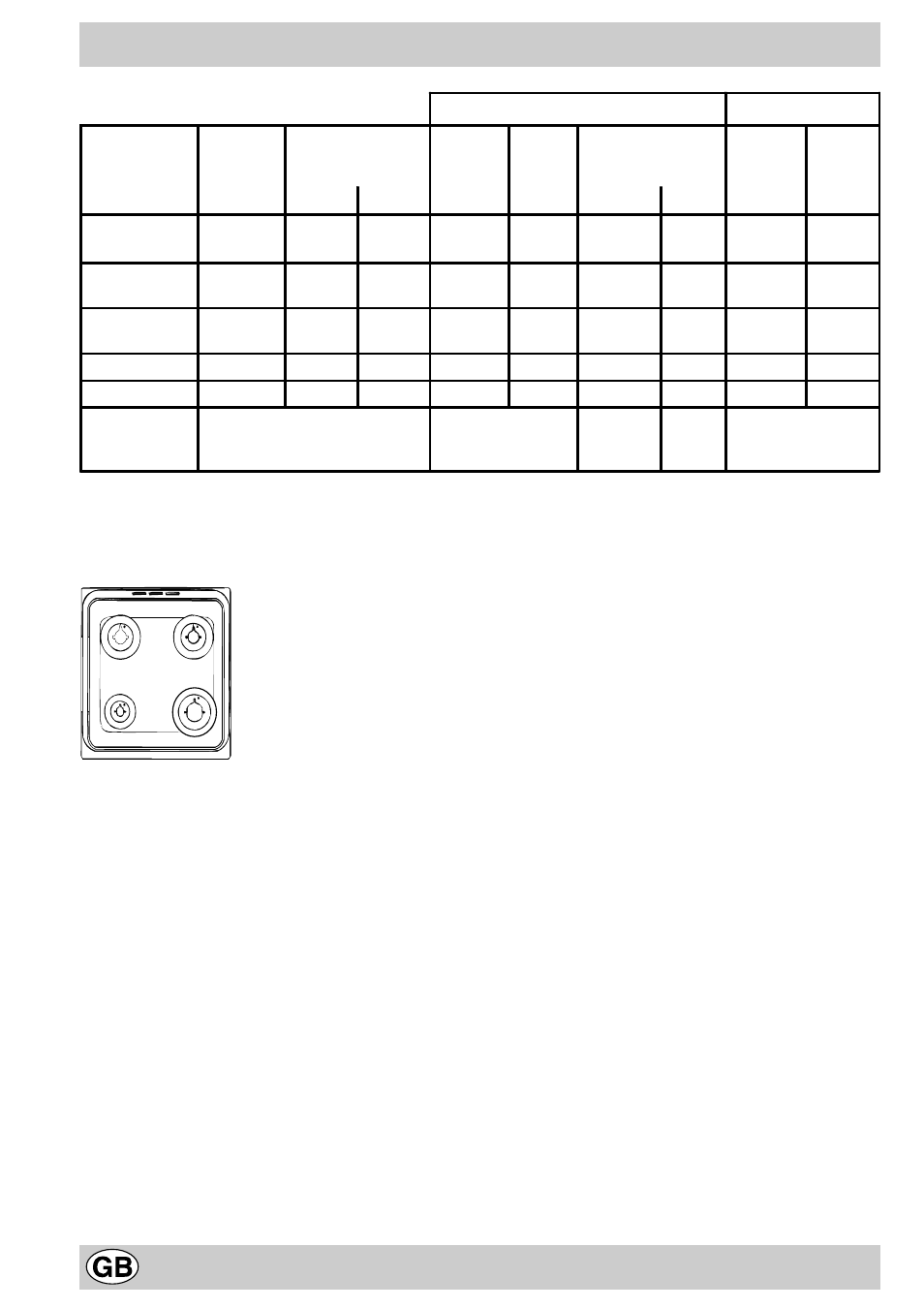 Burner and nozzle characteristics | Indesit K 342 G/G User Manual | Page 8 / 16