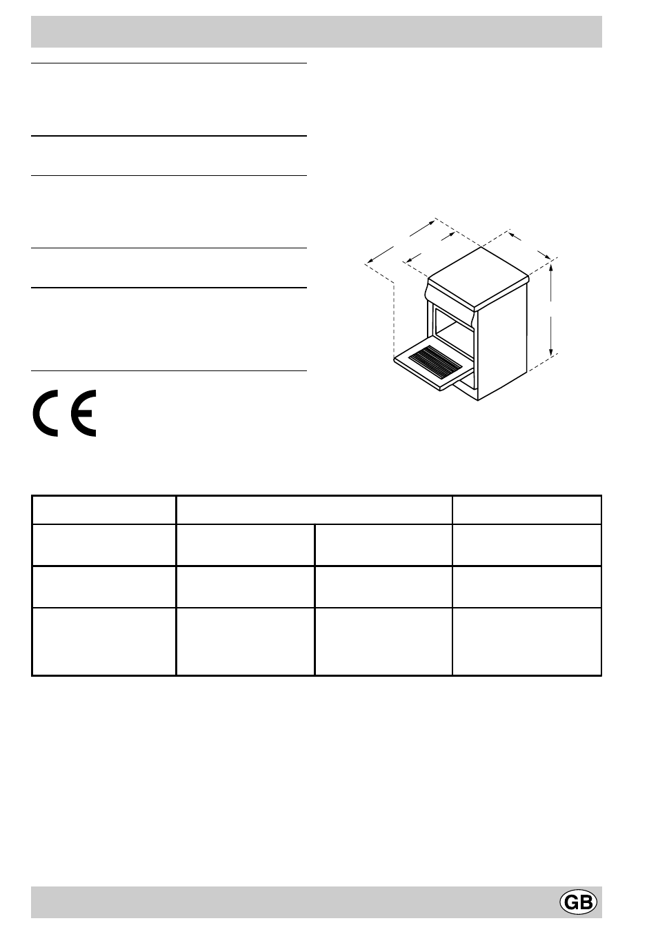 Technical characteristics | Indesit K 342 G/G User Manual | Page 9 / 16