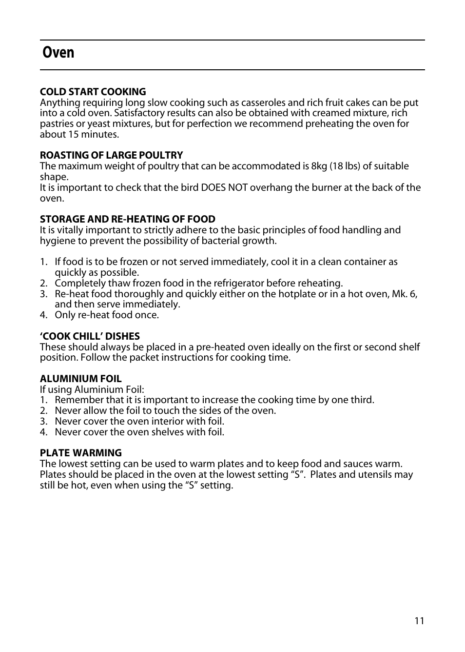 Oven | Indesit KD341GW User Manual | Page 11 / 24