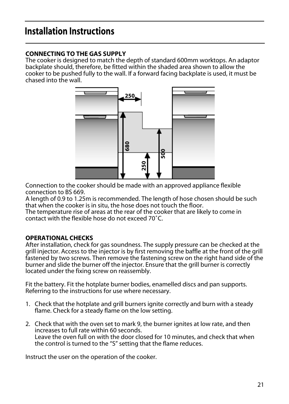Installation instructions | Indesit KD341GW User Manual | Page 21 / 24