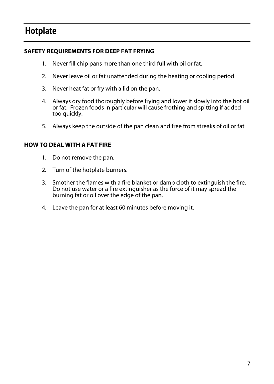 Hotplate | Indesit KD341GW User Manual | Page 7 / 24