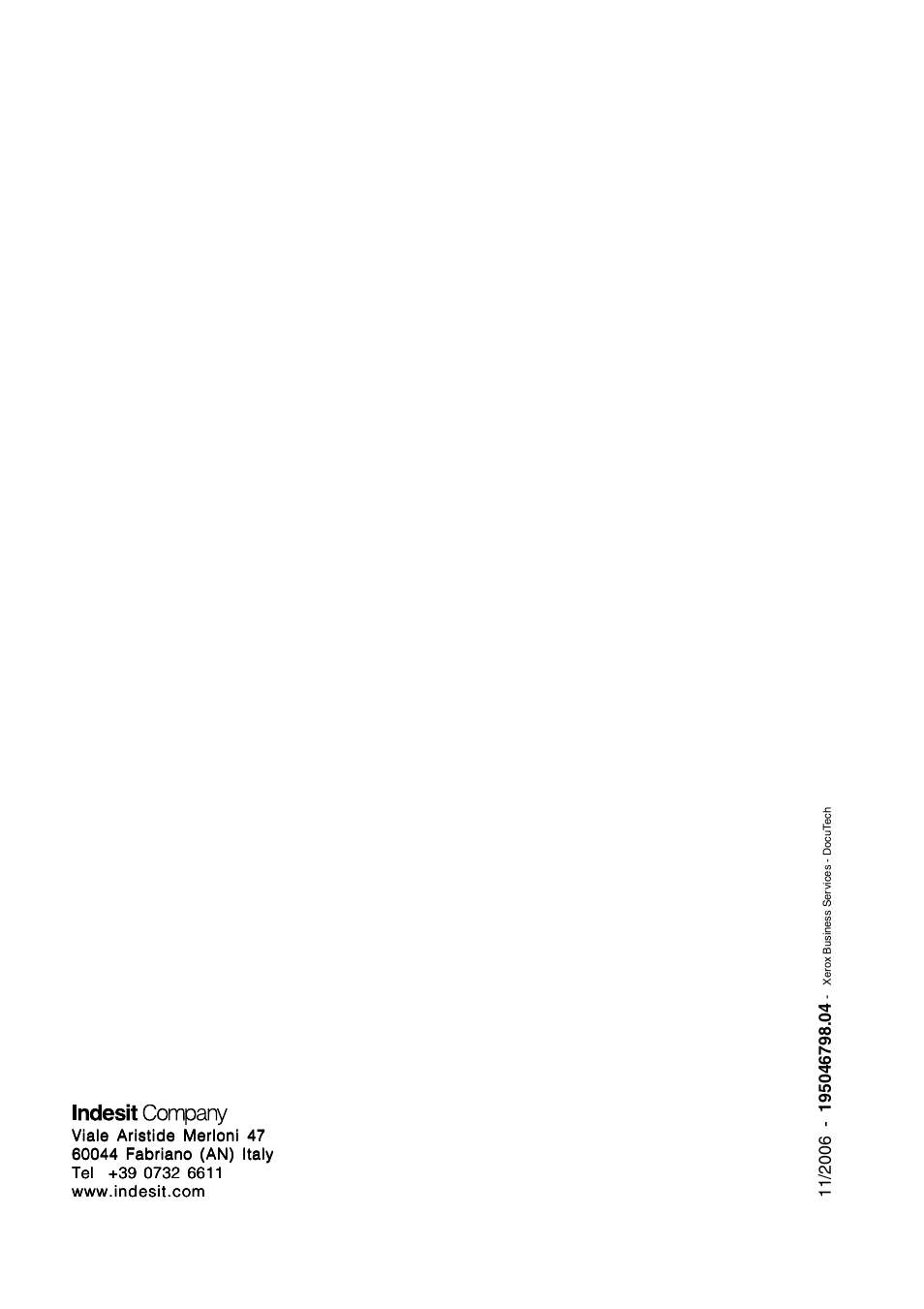 Indesit IDL 535 User Manual | Page 16 / 16