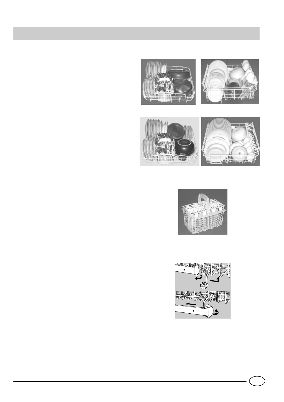 Loading the dishwasher | Indesit DV 620 User Manual | Page 7 / 16