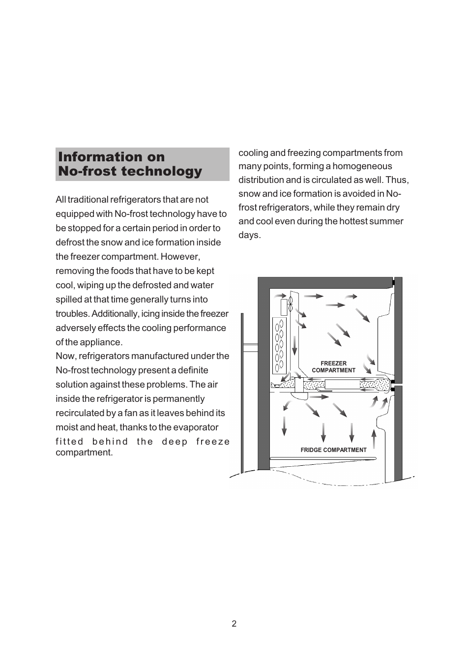 Information on no-frost technology | Indesit R45NFUK User Manual | Page 4 / 17