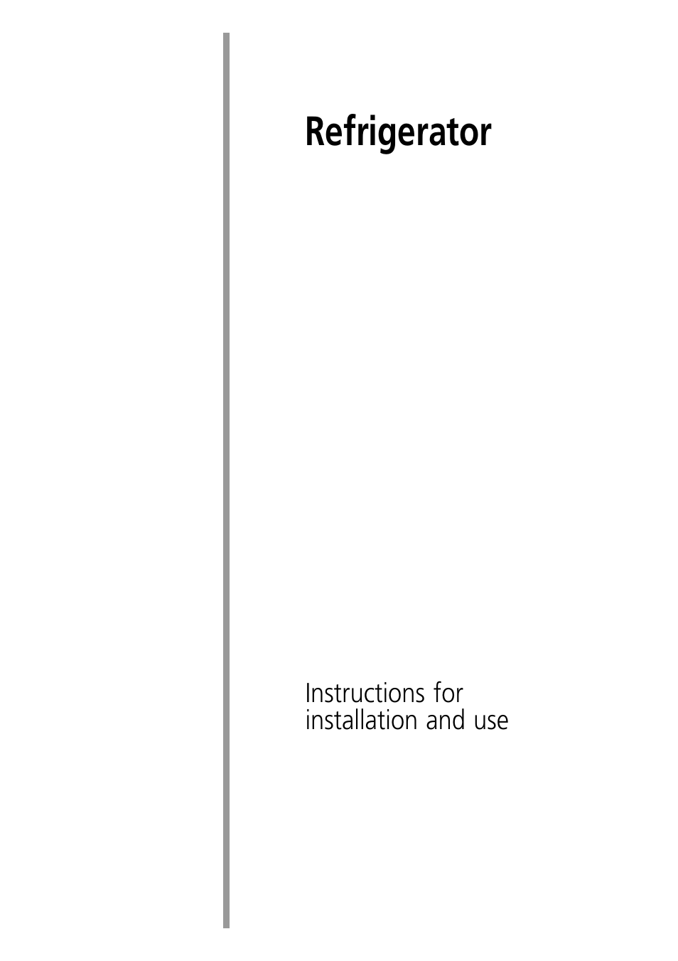 Indesit RG1140 User Manual | 8 pages