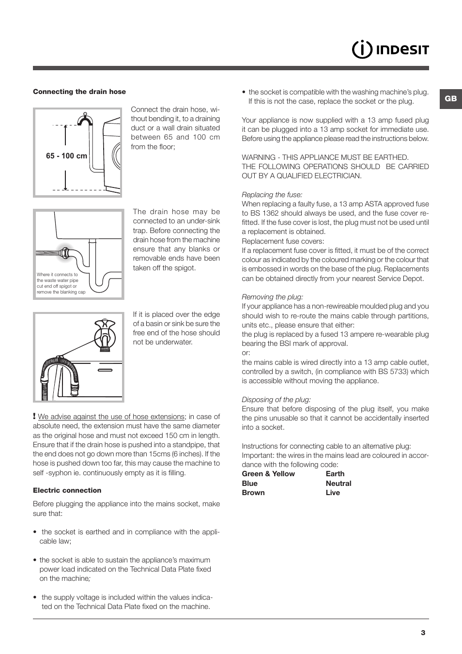 Indesit IWE81681 User Manual | Page 3 / 16