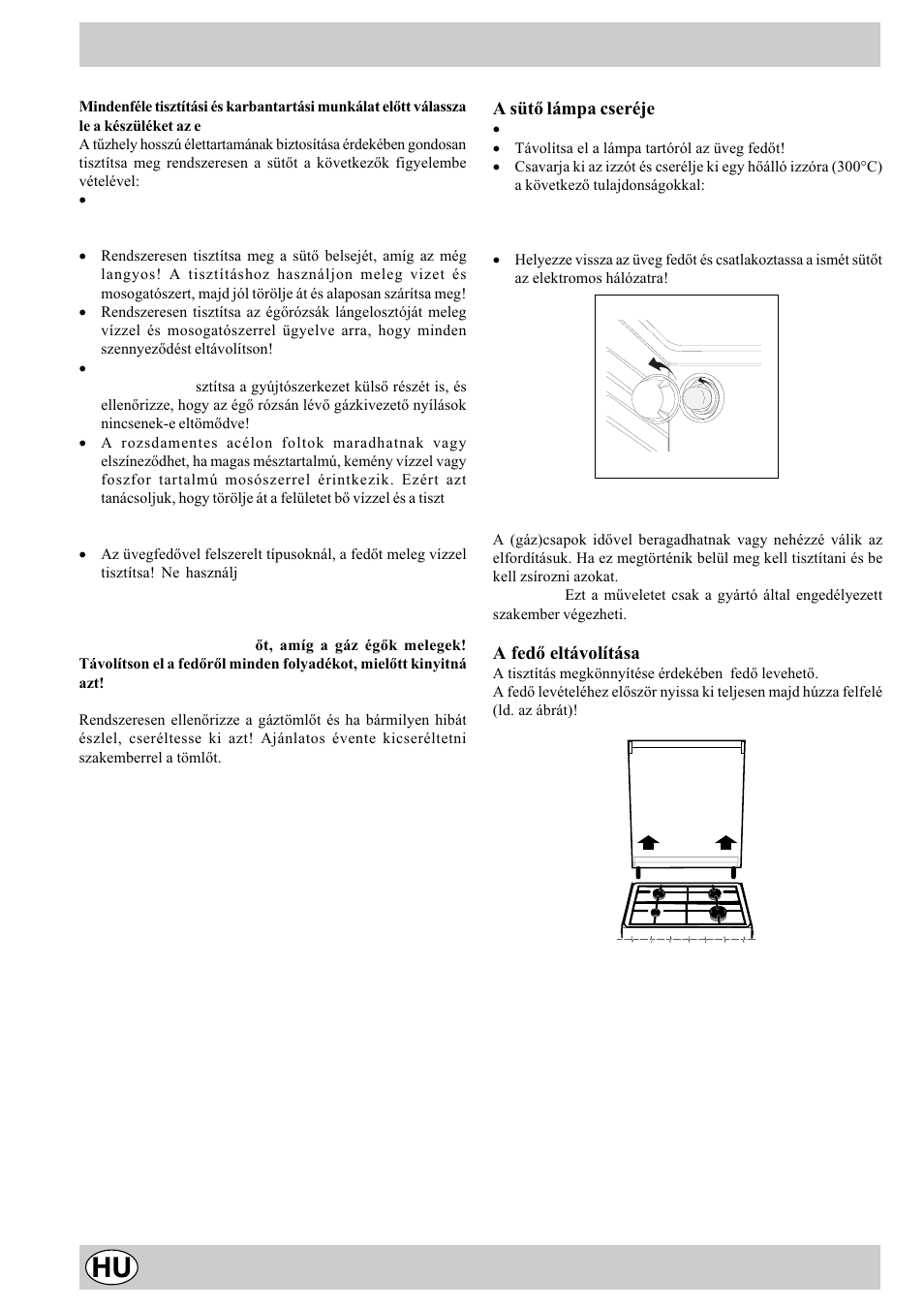 Karbantartás, tisztítás | Indesit K1G21S/HU User Manual | Page 24 / 28