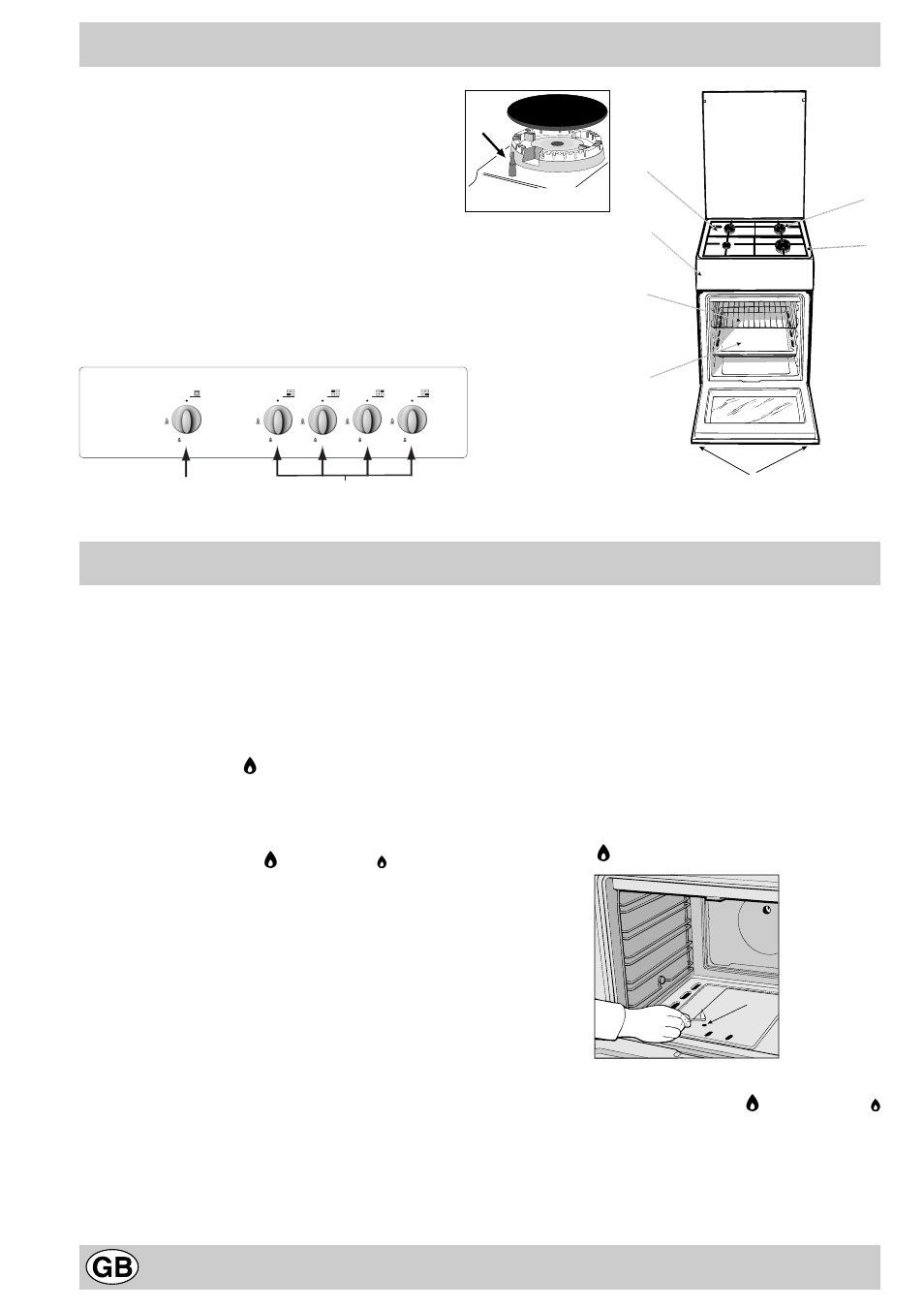 The cooker with gas oven, The different functions and uses of the oven | Indesit K1G2S/HU User Manual | Page 8 / 24