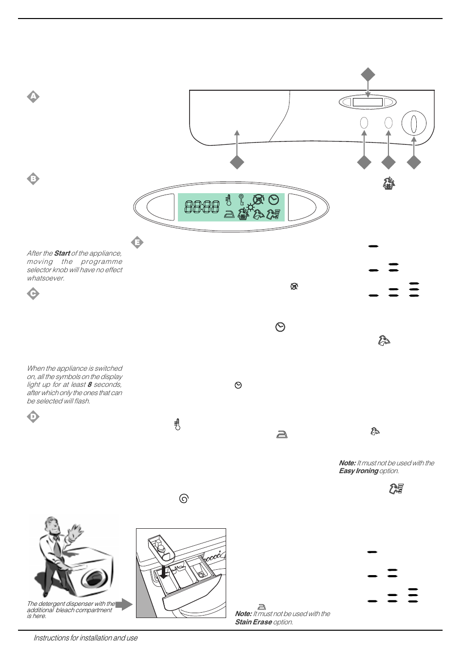 Here i’m in command, Understanding the control panel | Indesit WE 16 S User Manual | Page 4 / 16