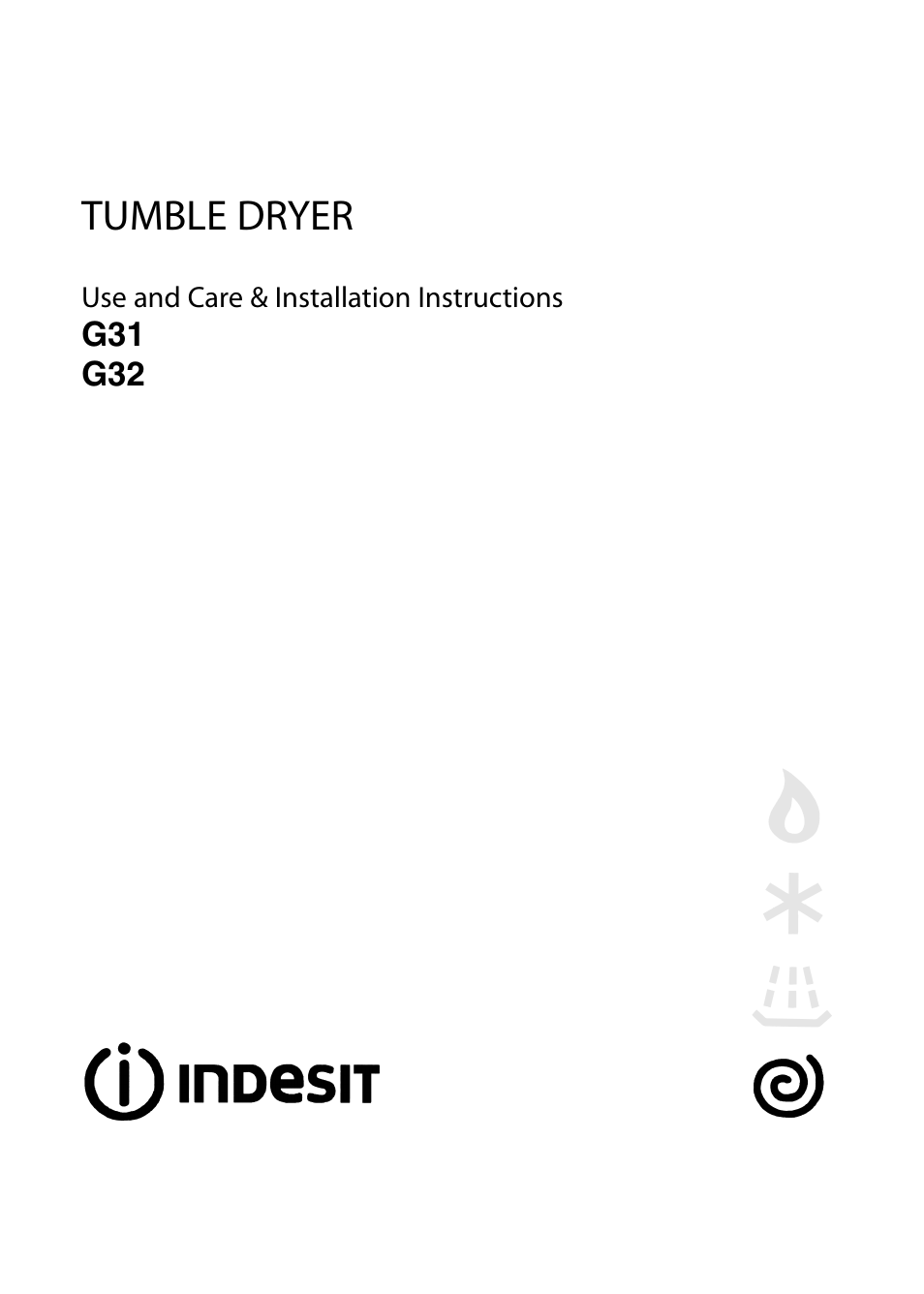 Indesit G31 User Manual | 16 pages