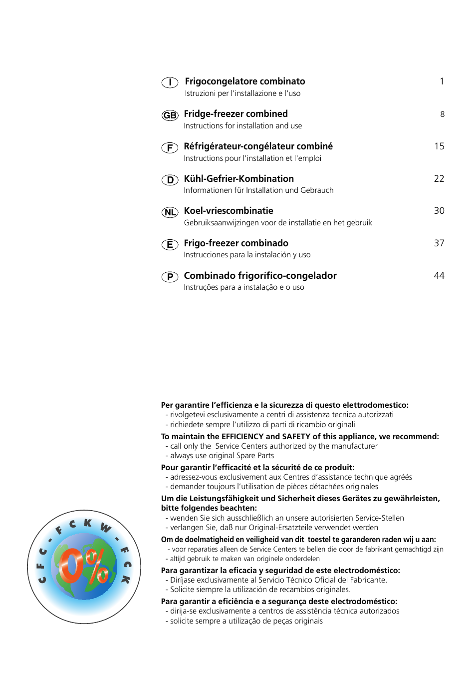 Indesit CG 3100 User Manual | Page 2 / 52