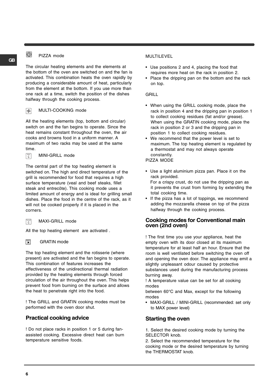 Indesit KP902CX User Manual | Page 6 / 12