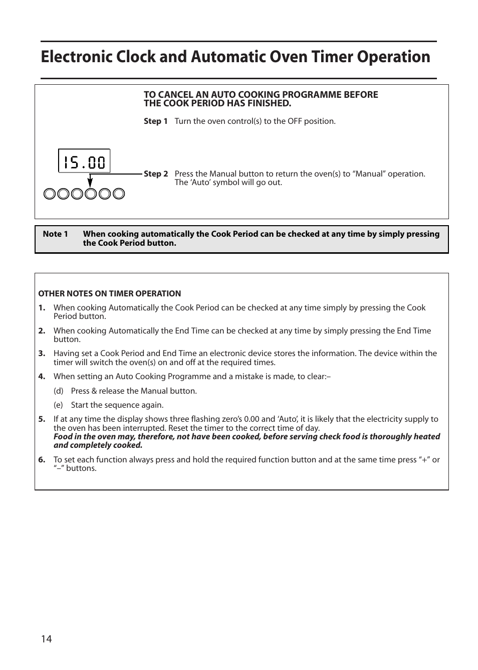 Indesit FDE20 User Manual | Page 14 / 40