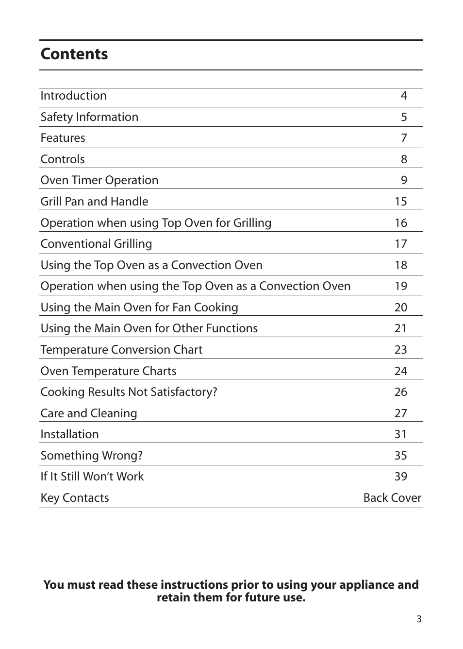 Indesit FDE20 User Manual | Page 3 / 40