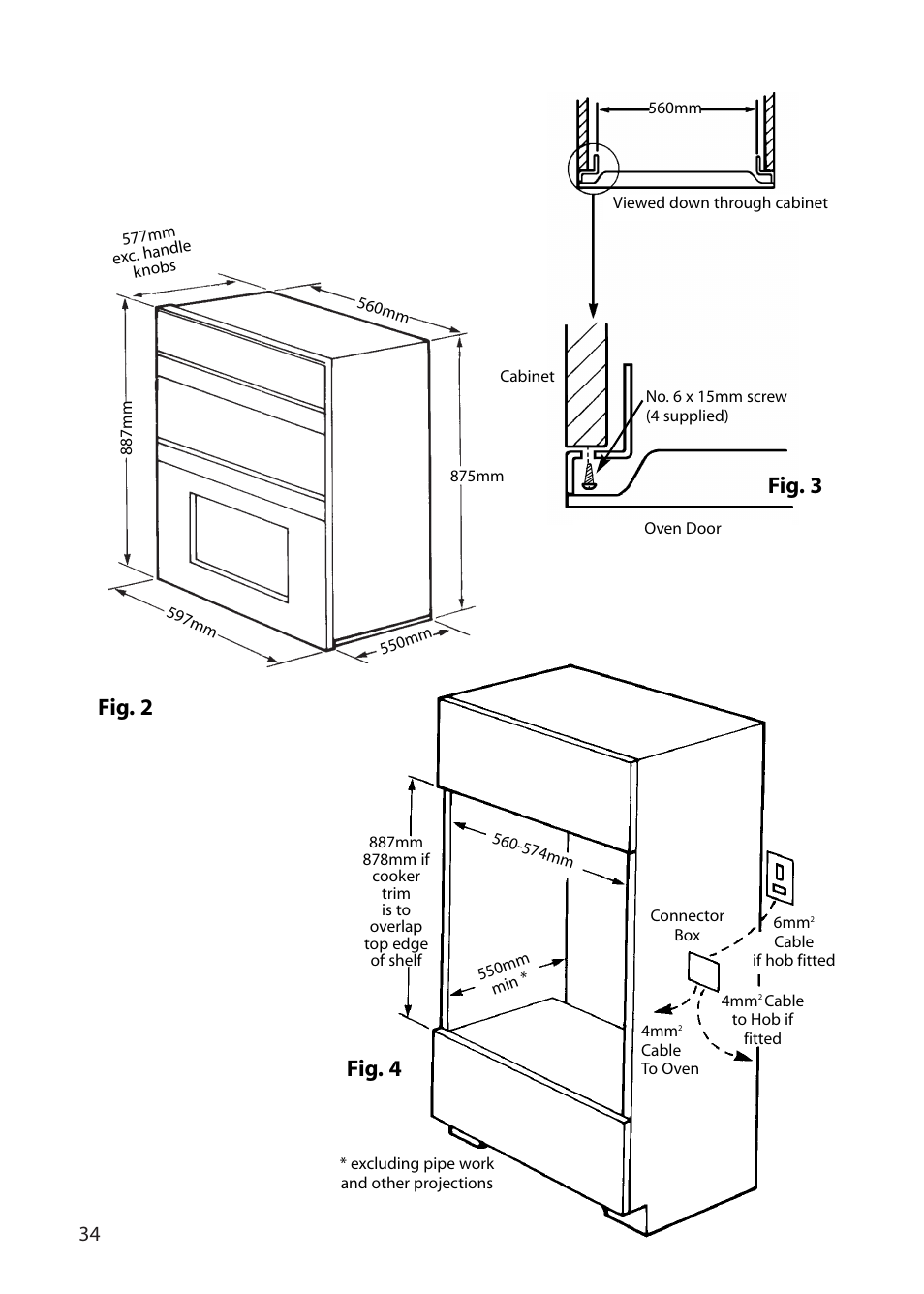 Fig. 4 fig. 2, Fig. 3 | Indesit FDE20 User Manual | Page 34 / 40