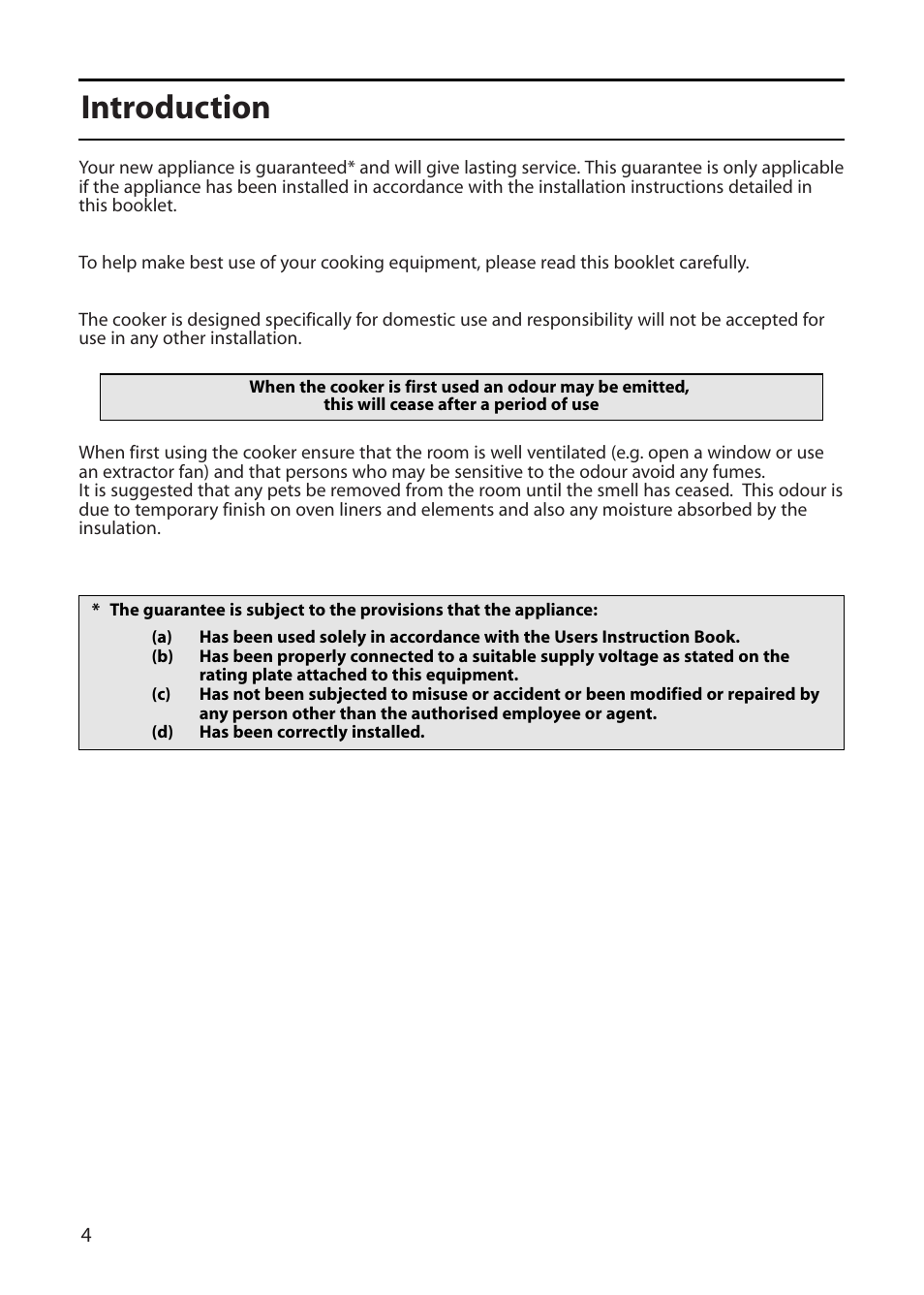 Introduction | Indesit FDE20 User Manual | Page 4 / 40