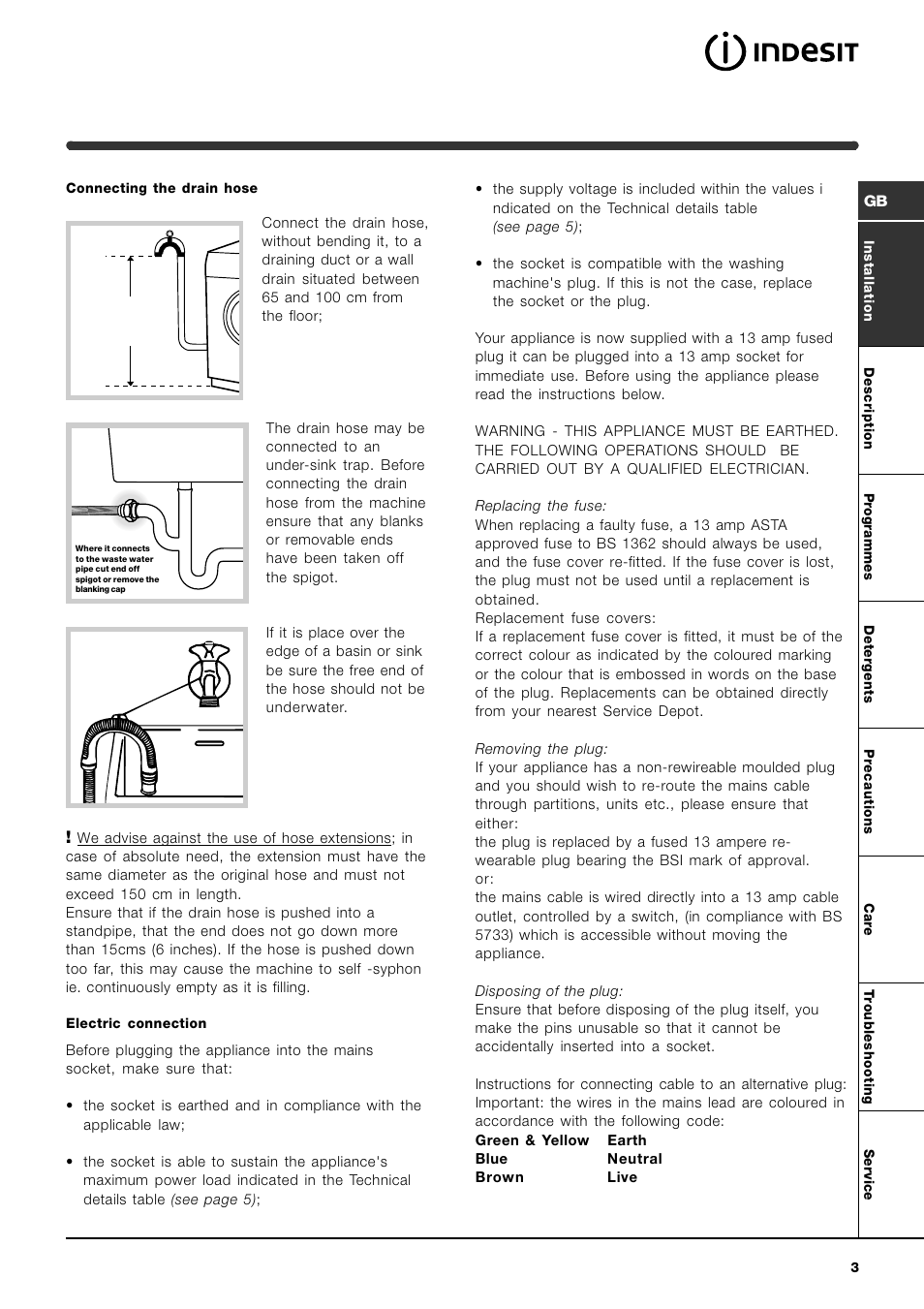 Indesit WIXE 127 User Manual | Page 3 / 16