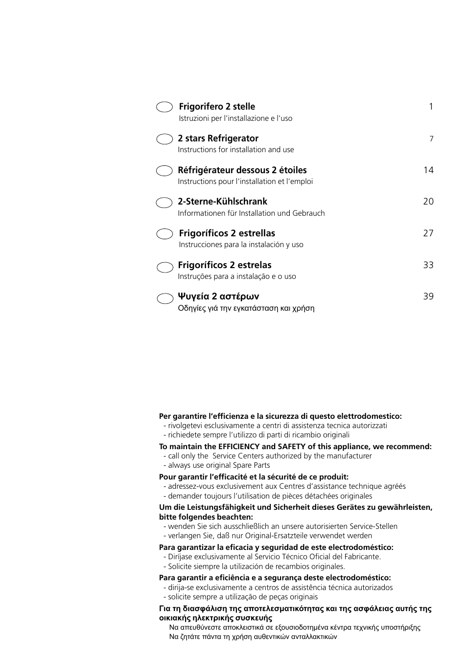 Indesit RG1142 User Manual | Page 2 / 48