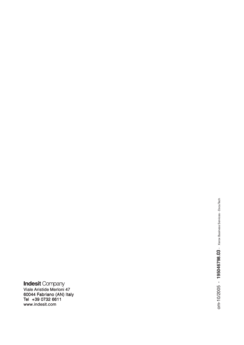 Indesit IDL550 User Manual | Page 16 / 16