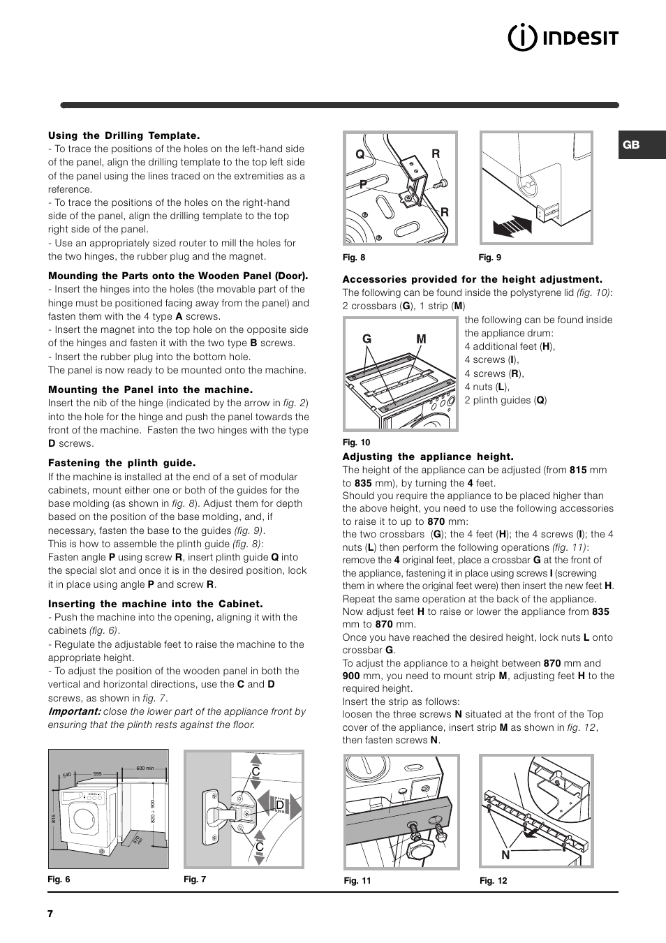 Li h g | Indesit IWME126 User Manual | Page 7 / 20