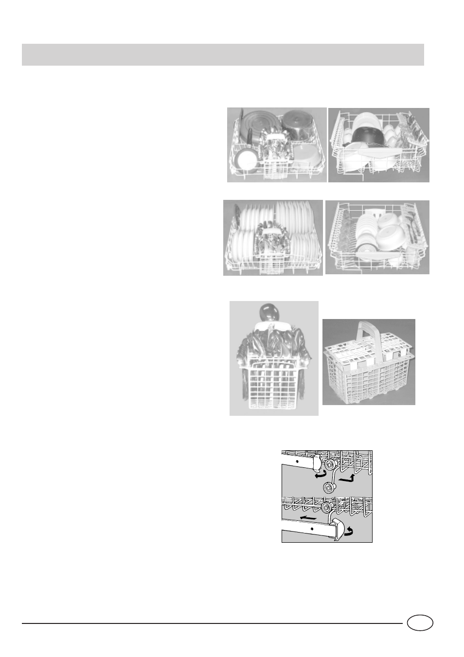 Loading the dishwasher | Indesit IDL 705 User Manual | Page 7 / 16
