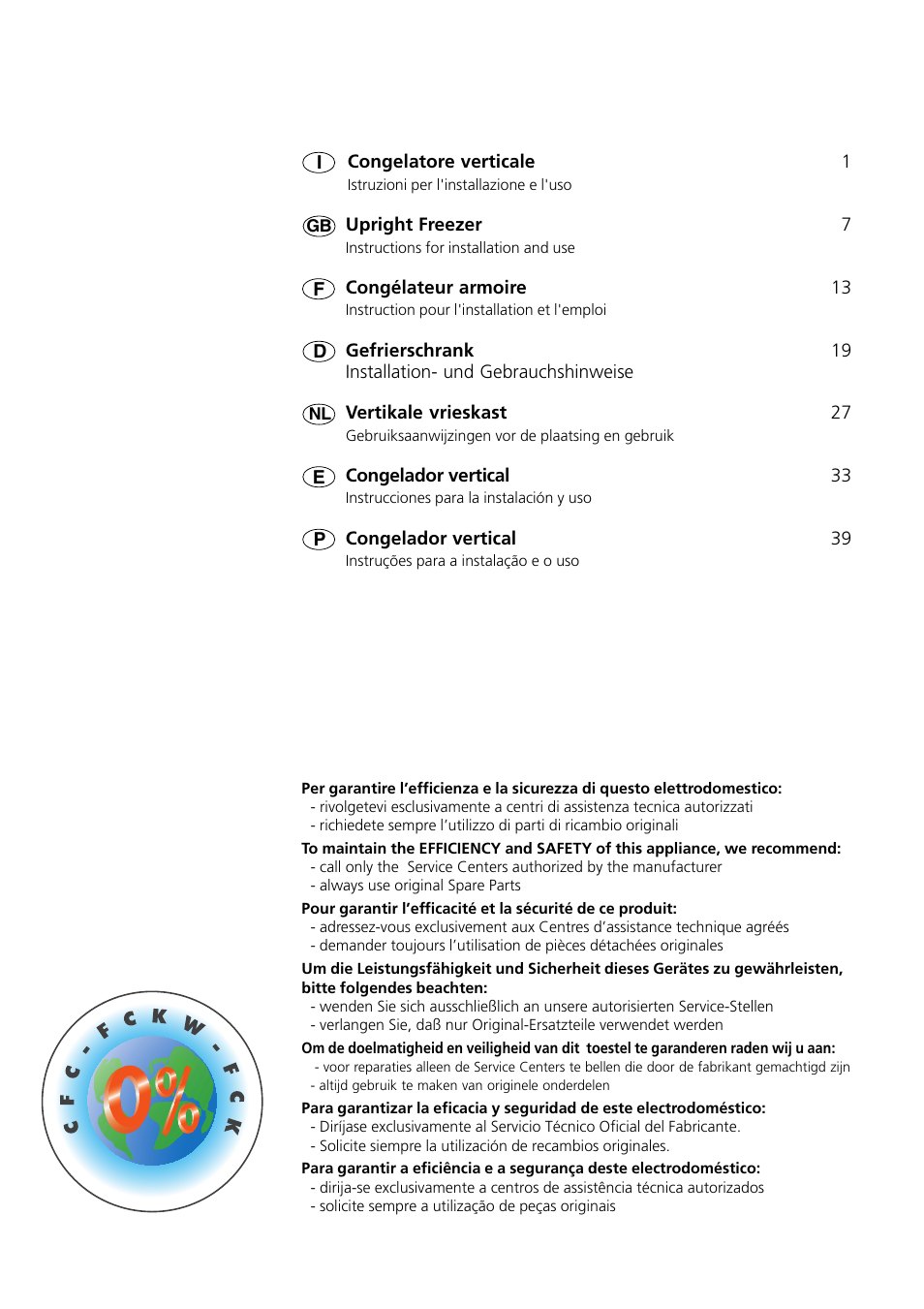 Indesit INF 140 - GF 140 User Manual | Page 2 / 48