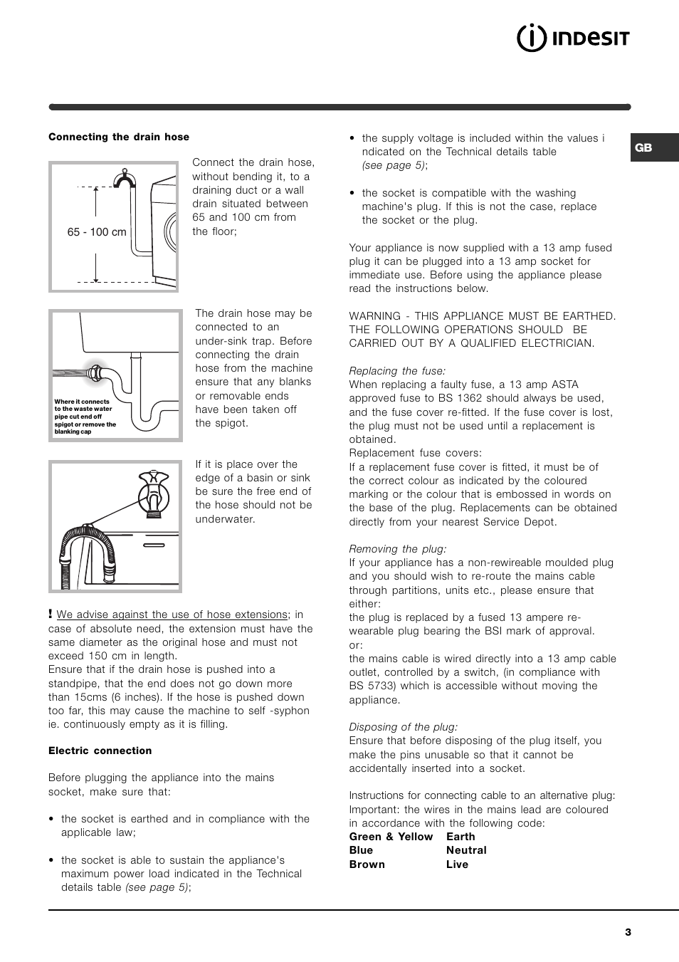 Indesit WIXL 133 User Manual | Page 3 / 16