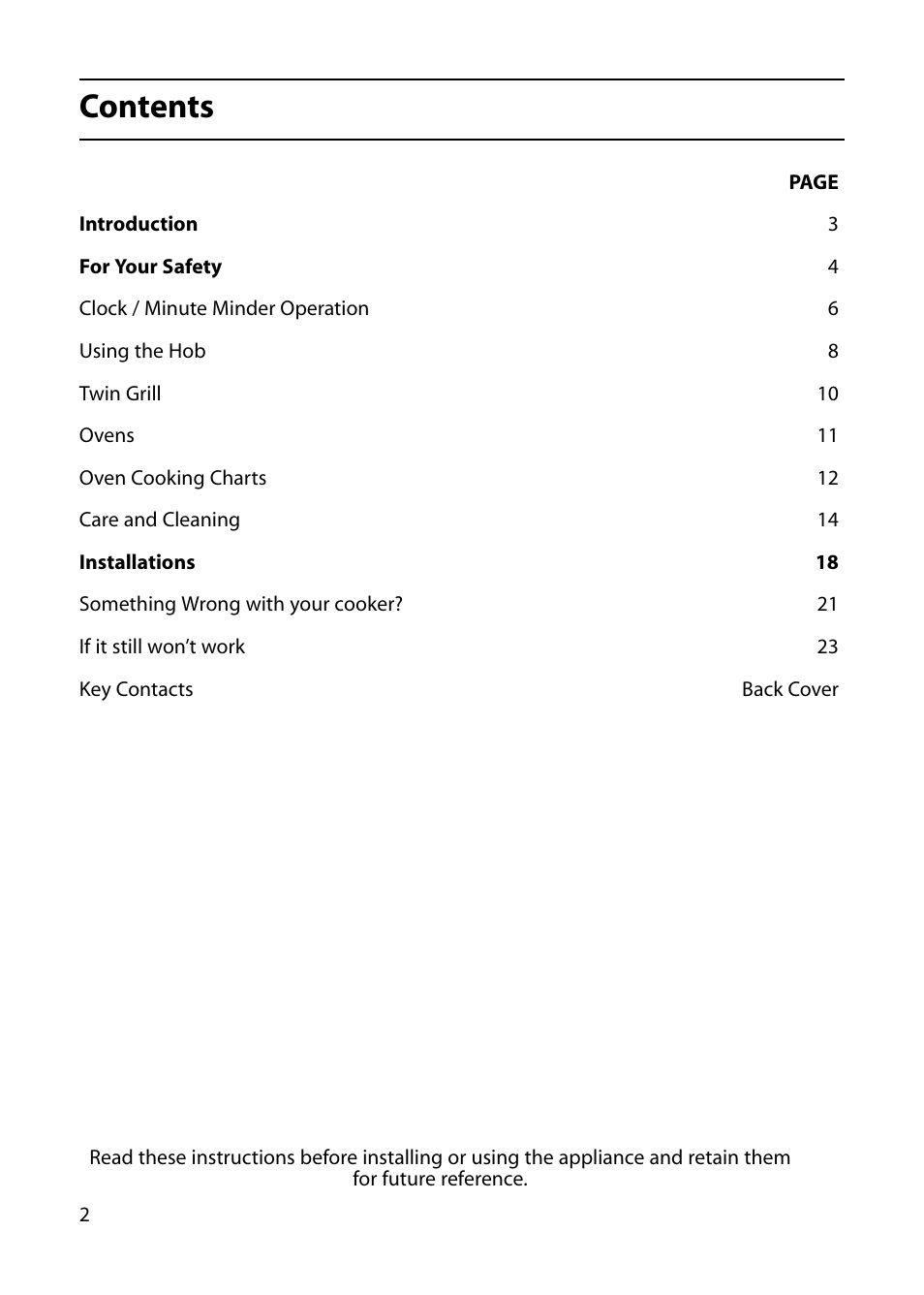 Indesit KP100CX User Manual | Page 2 / 24