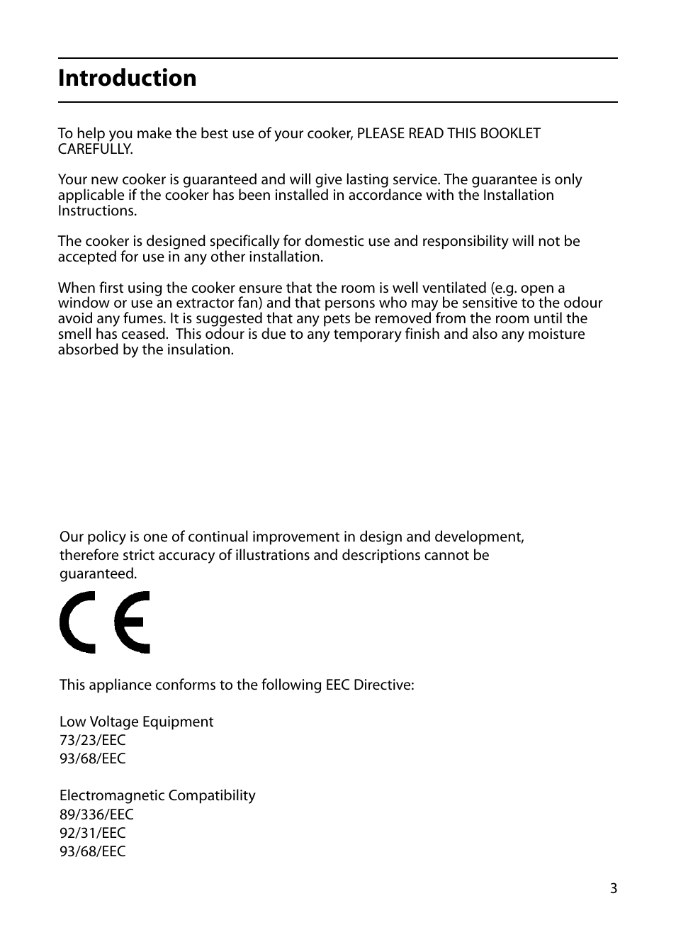 Introduction | Indesit KP100CX User Manual | Page 3 / 24