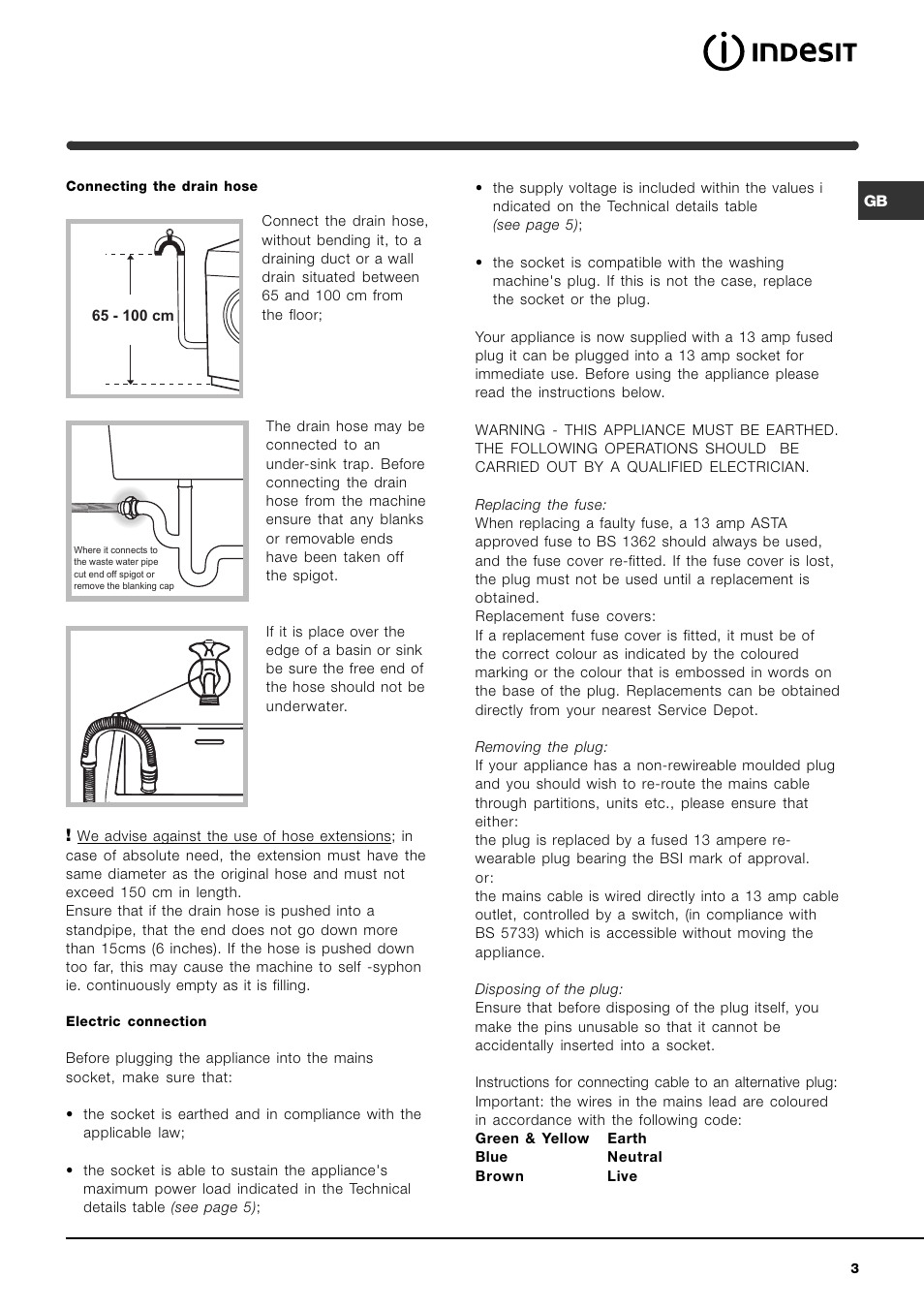 Indesit GB IWDE 126 User Manual | Page 3 / 20