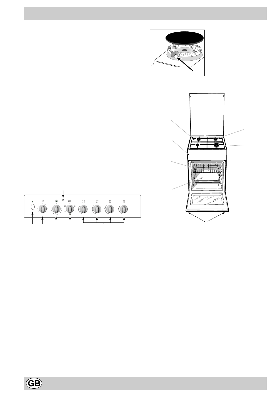 The cooker with electric oven | Indesit K 344 E.C/G User Manual | Page 8 / 16